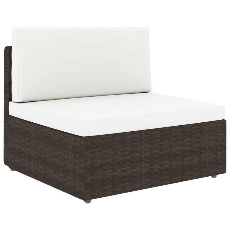 2-delige Loungeset poly rattan bruin MeubelReus