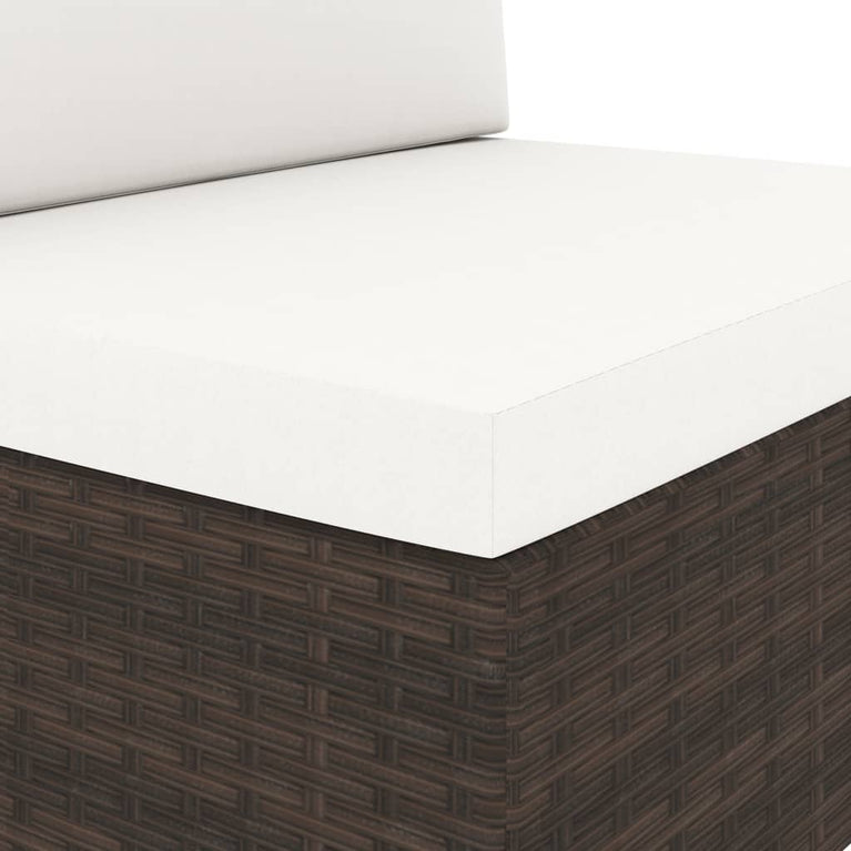 2-delige Loungeset poly rattan bruin MeubelReus