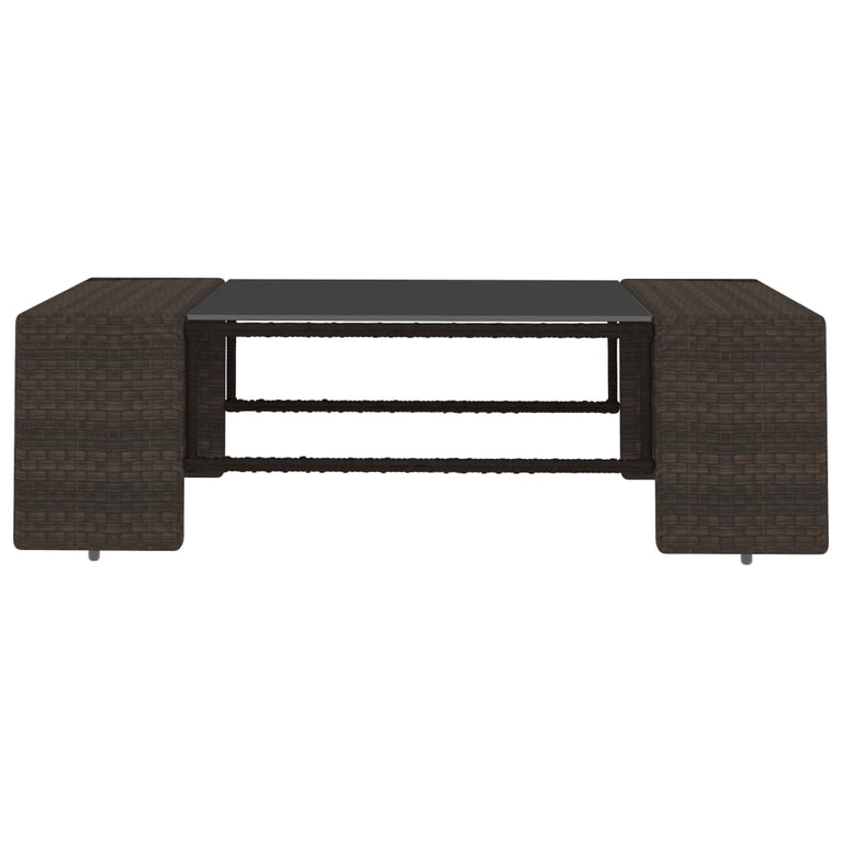 2-delige Loungeset poly rattan bruin MeubelReus