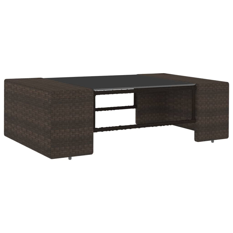 2-delige Loungeset poly rattan bruin MeubelReus