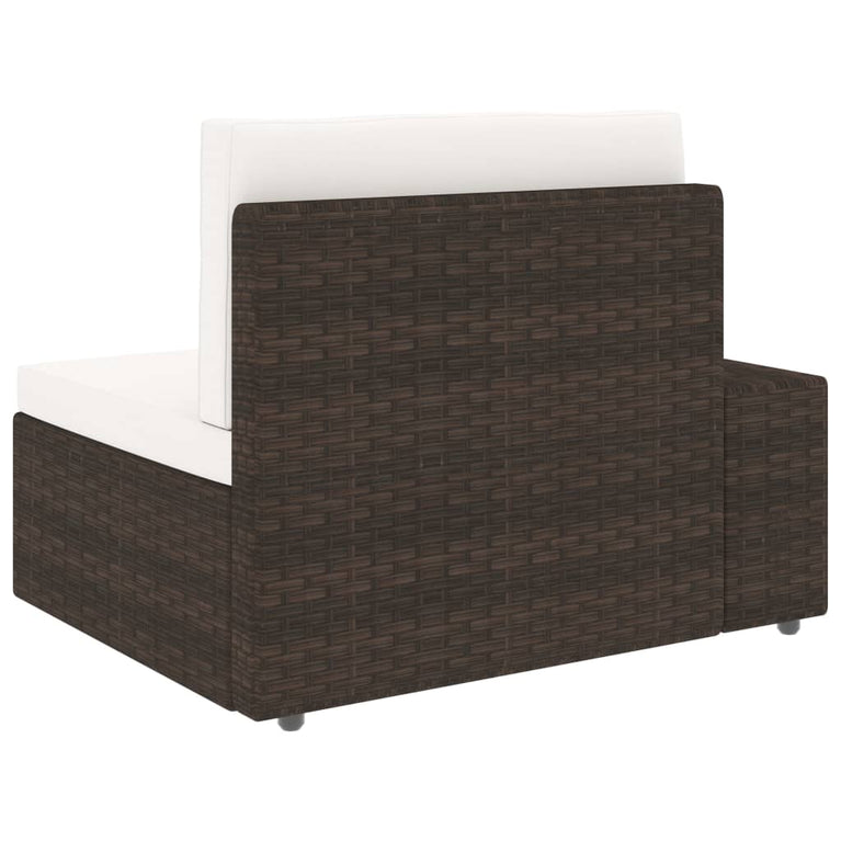 3-delige Loungeset poly rattan bruin MeubelReus