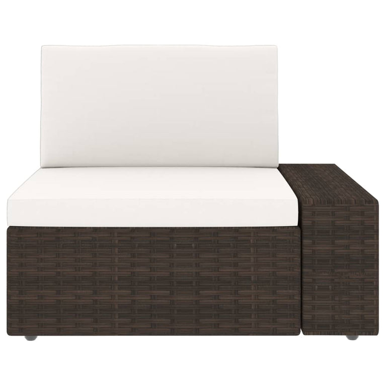 3-delige Loungeset poly rattan bruin MeubelReus