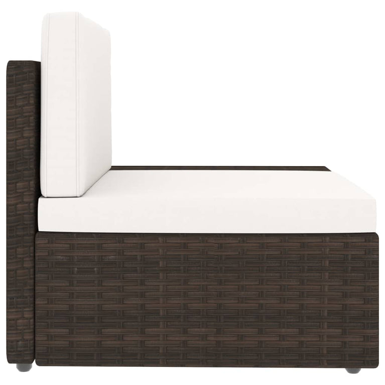 3-delige Loungeset poly rattan bruin MeubelReus