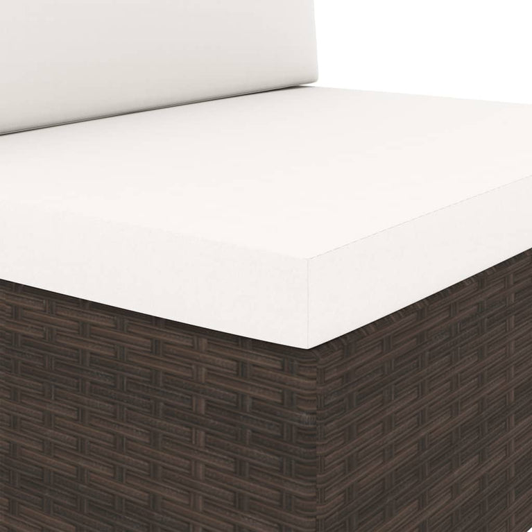 3-delige Loungeset poly rattan bruin MeubelReus