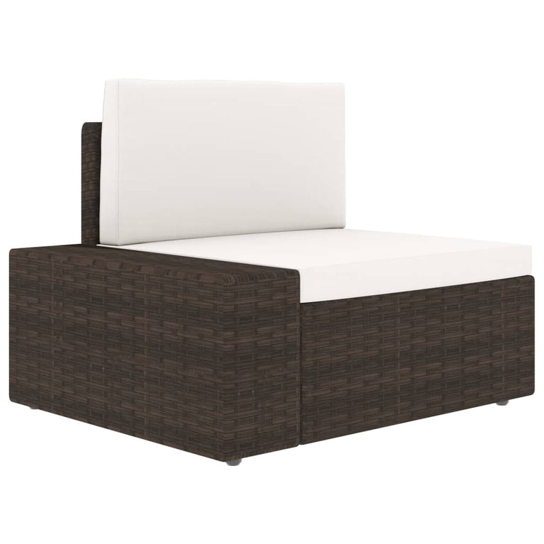 3-delige Loungeset poly rattan bruin MeubelReus