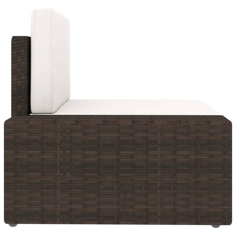 3-delige Loungeset poly rattan bruin MeubelReus