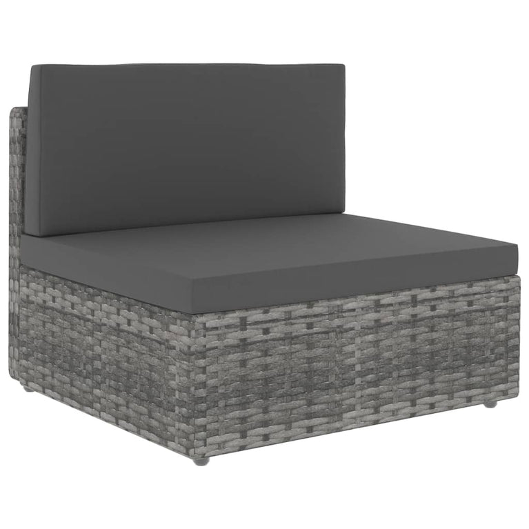 2-delige Loungeset poly rattan grijs MeubelReus