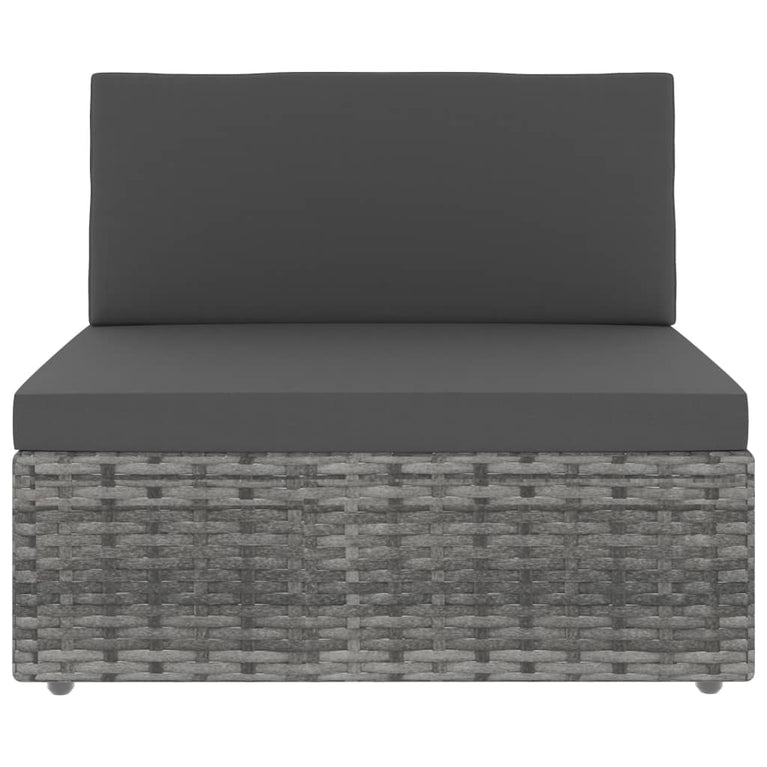 2-delige Loungeset poly rattan grijs MeubelReus