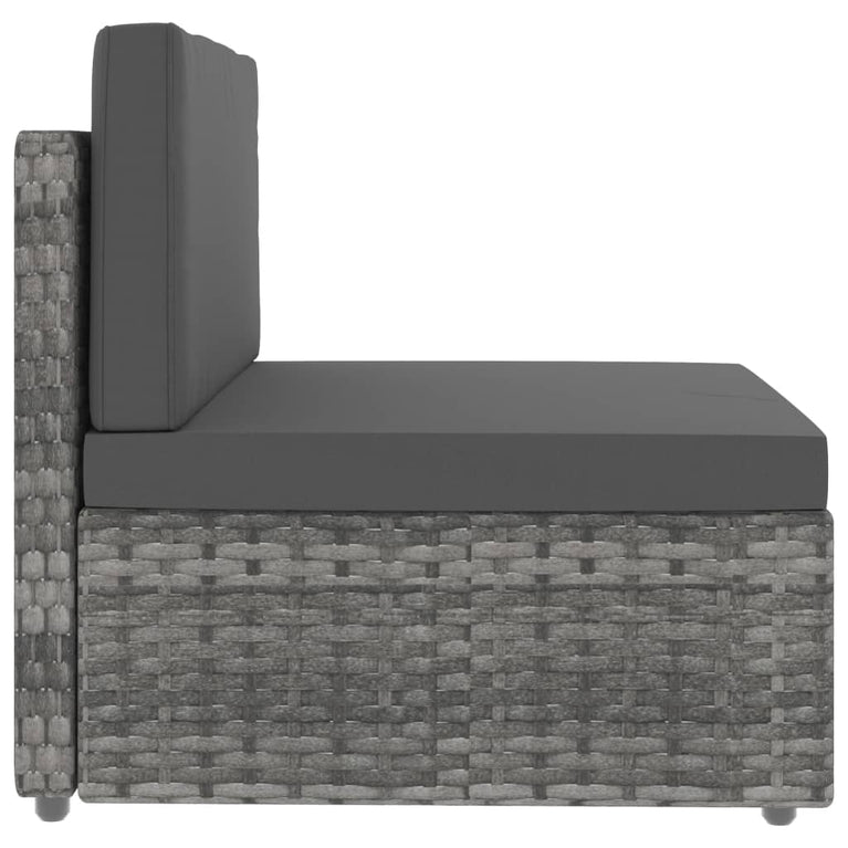 2-delige Loungeset poly rattan grijs MeubelReus
