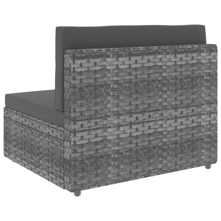 2-delige Loungeset poly rattan grijs MeubelReus