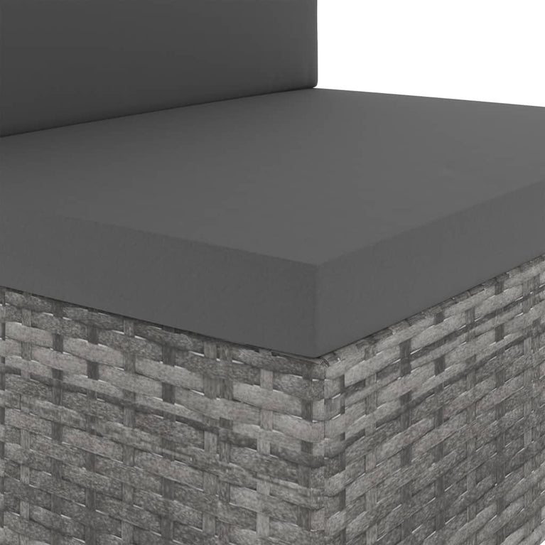 2-delige Loungeset poly rattan grijs MeubelReus