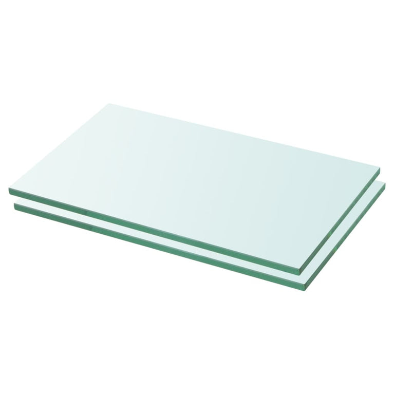 Schappen 2 st 30x12 cm glas transparant MeubelReus