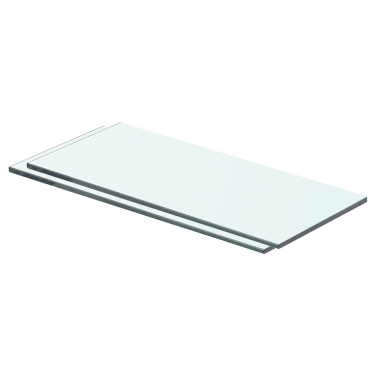 Schappen 2 st 40x12 cm glas transparant MeubelReus