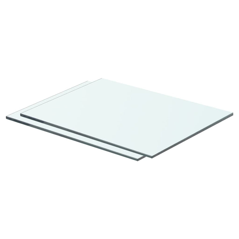 Schappen 2 st 40x25 cm glas transparant MeubelReus