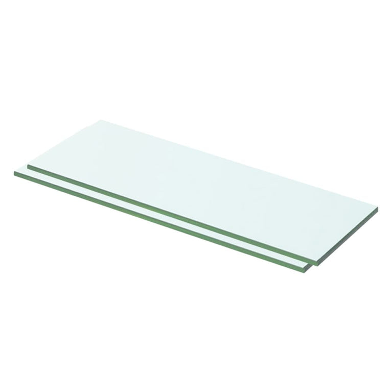 Schappen 2 st 50x12 cm glas transparant MeubelReus