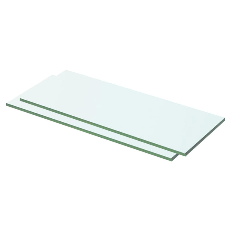Schappen 2 st 50x15 cm glas transparant MeubelReus