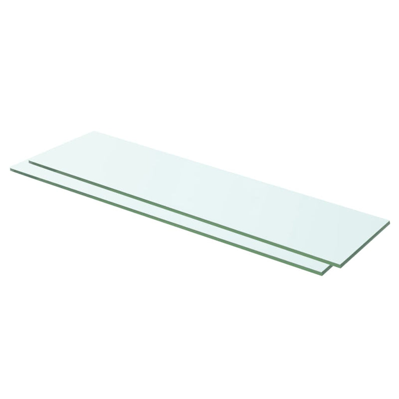 Schappen 2 st 60x12 cm glas transparant MeubelReus