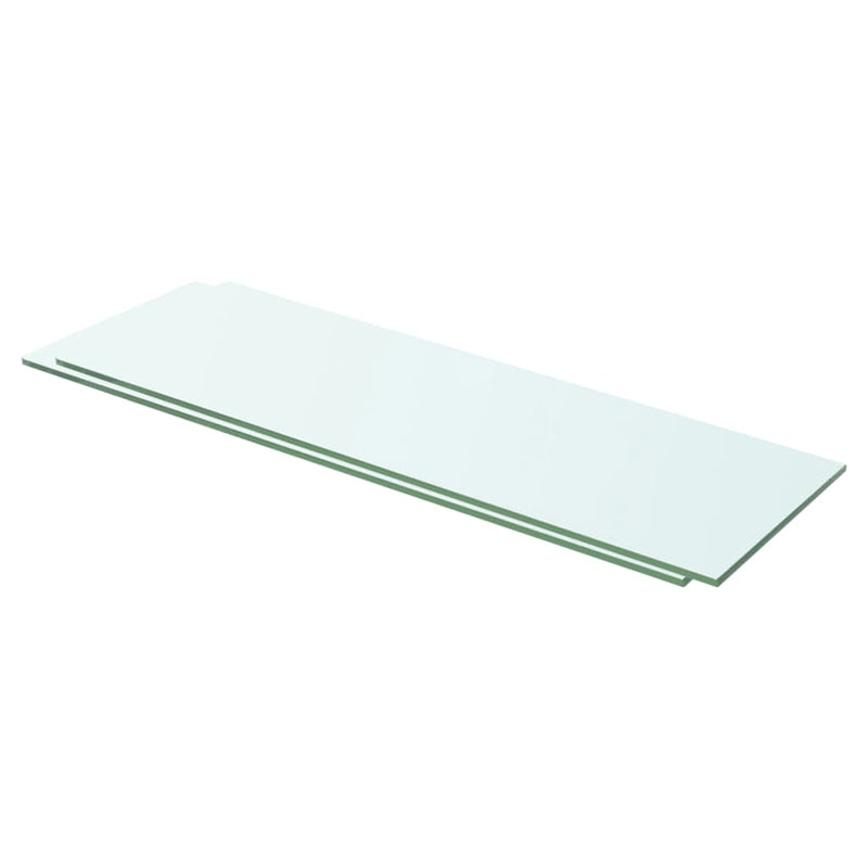Schappen 2 st 60x15 cm glas transparant MeubelReus