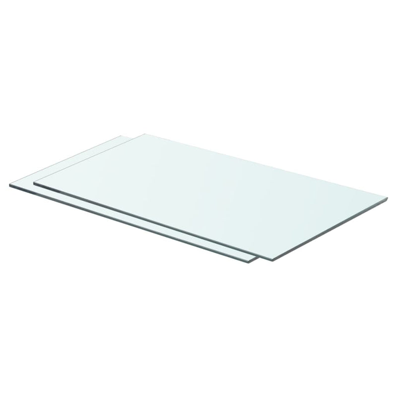 Schappen 2 st 60x45 cm glas transparant MeubelReus