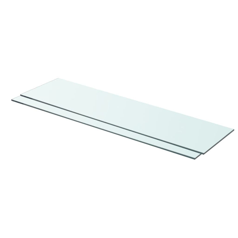 Schappen 2 st 80x20 cm glas transparant MeubelReus