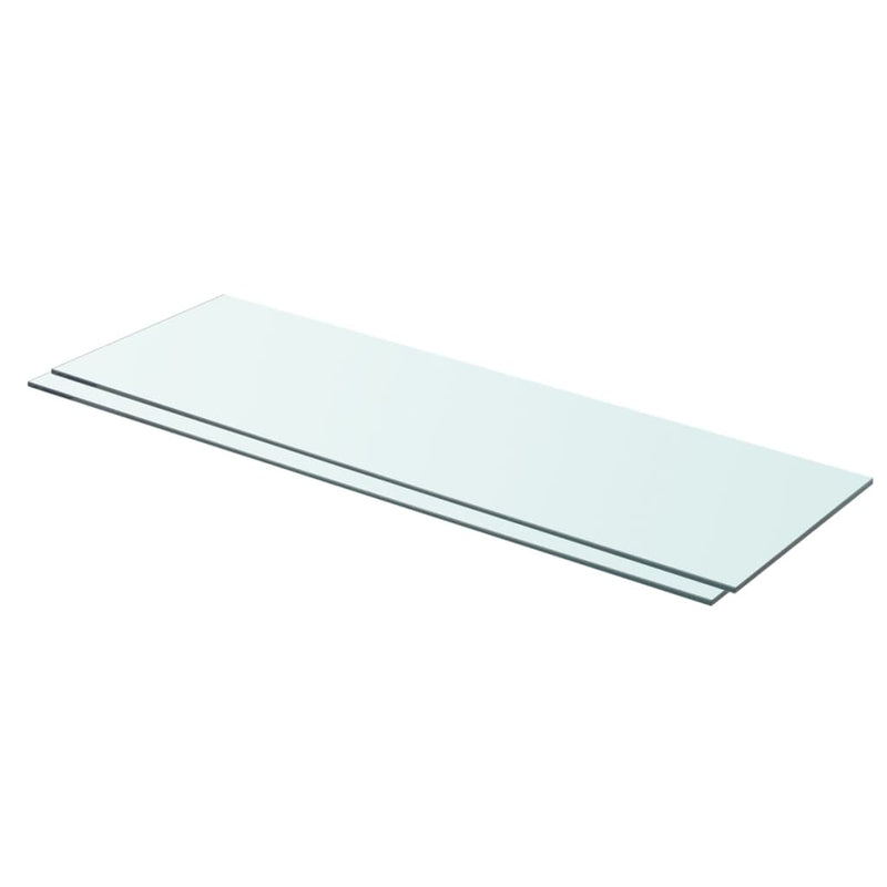 Schappen 2 st 80x25 cm glas transparant MeubelReus