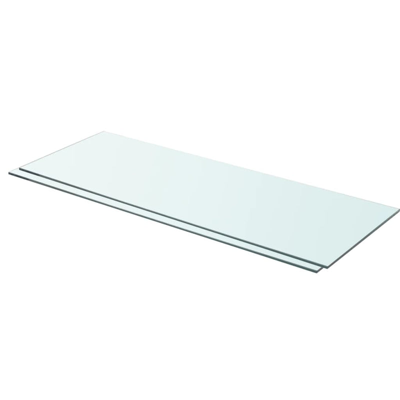 Schappen 2 st 80x30 cm glas transparant MeubelReus