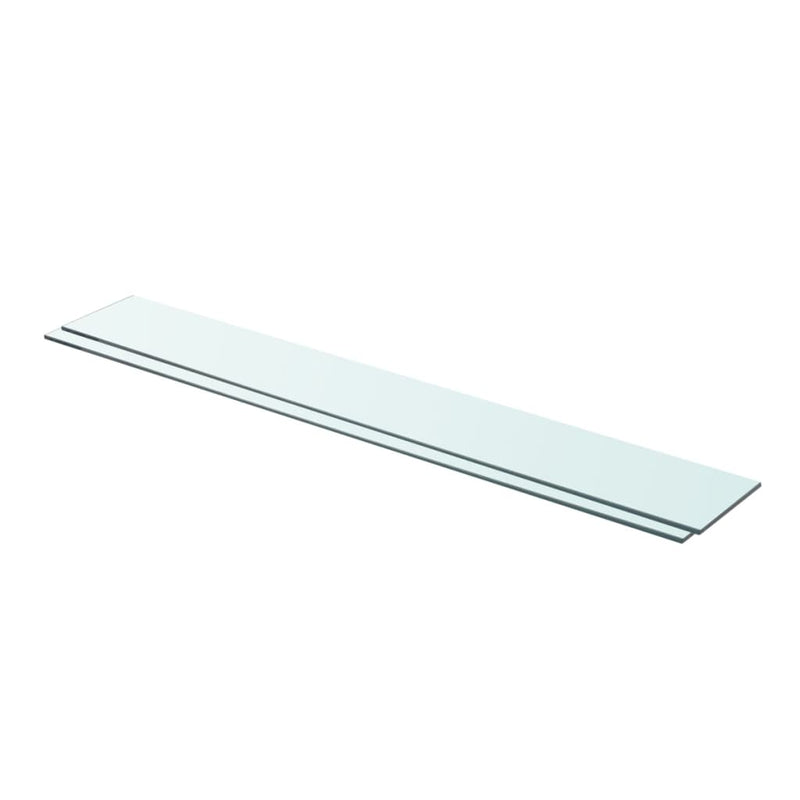 Schappen 2 st 90x12 cm glas transparant MeubelReus