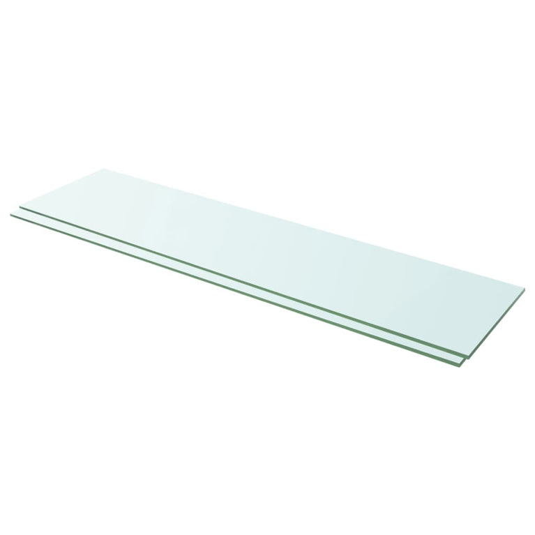 Schappen 2 st 100x25 cm glas transparant MeubelReus