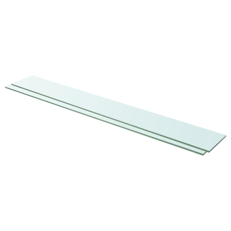 Schappen 2 st 110x15 cm glas transparant MeubelReus