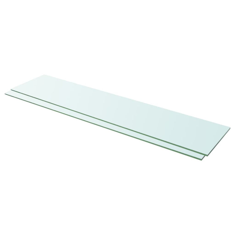 Schappen 2 st 110x25 cm glas transparant MeubelReus