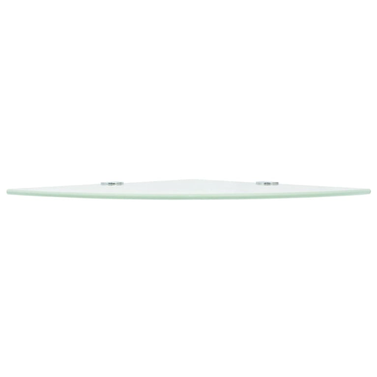 Hoekschappen 2 st met chromen dragers 25x25 cm glas wit MeubelReus