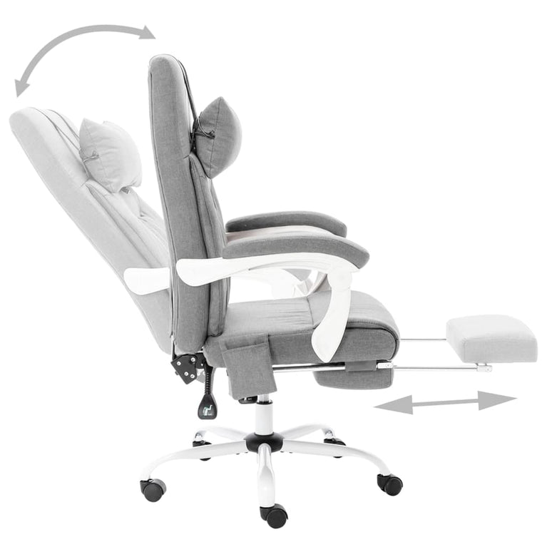 Kantoormassagestoel stof grijs MeubelReus