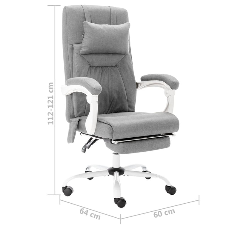 Kantoormassagestoel stof grijs MeubelReus