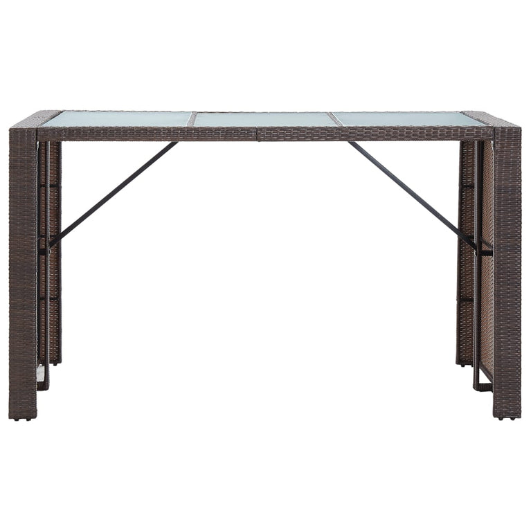 7-delige Tuinbarset met kussens poly rattan bruin MeubelReus