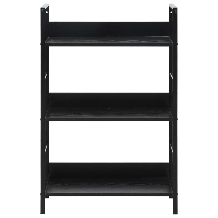 Boekenkast met 3 schappen 60x27,6x90,5 cm bewerkt hout zwart MeubelReus