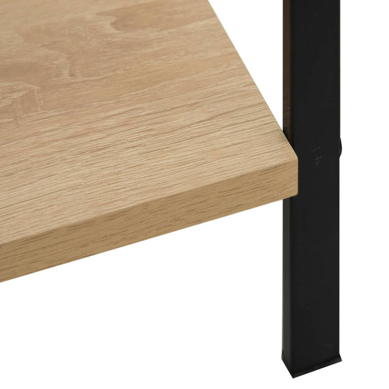 Boekenkast 3 schappen 60x27,6x90,5 cm bewerkt hout eikenkleurig MeubelReus