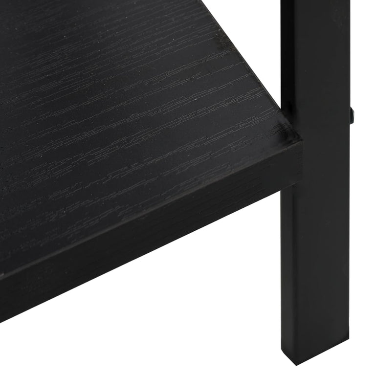Boekenkast met 4 schappen 60x27,6x90,5 cm bewerkt hout zwart MeubelReus