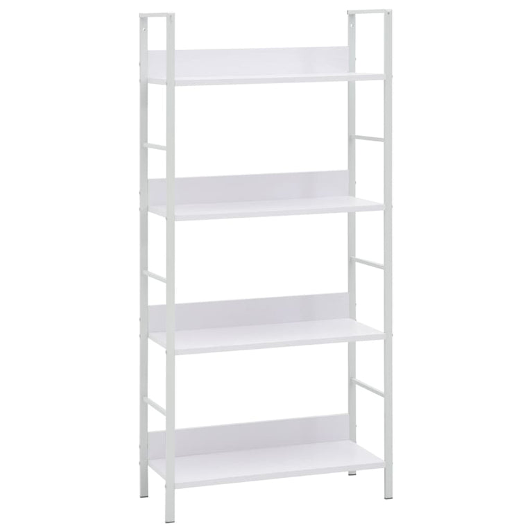 Boekenkast met 4 schappen 60x27,6x124,5 cm bewerkt hout wit MeubelReus