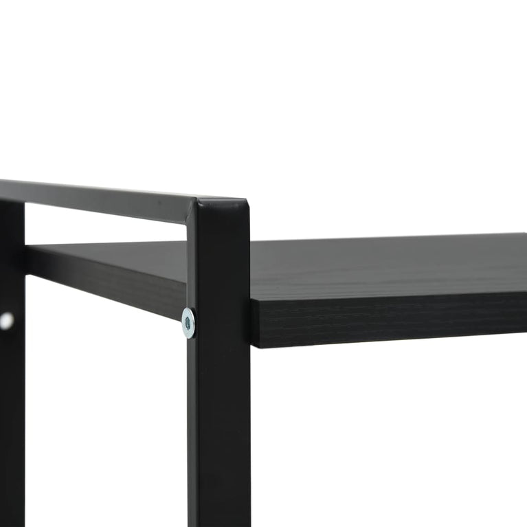 Boekenkast met 2 schappen 52x28x59 cm bewerkt hout zwart MeubelReus