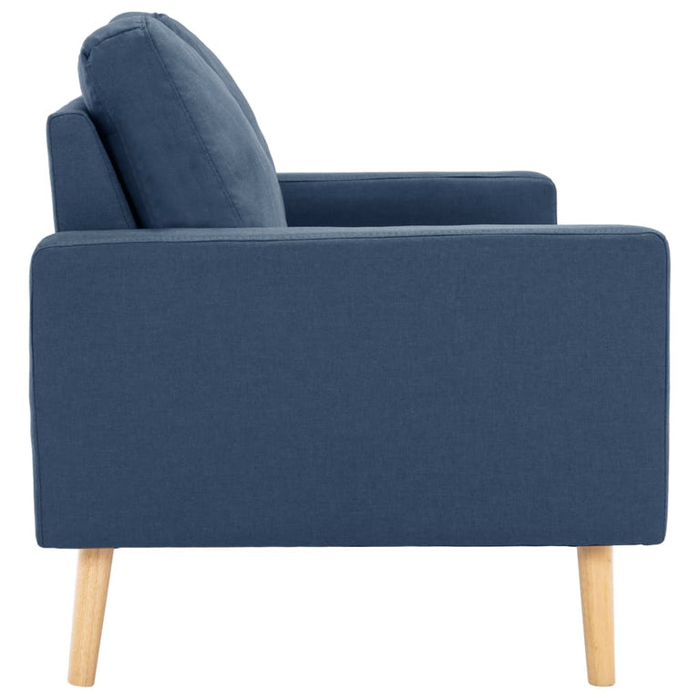 Tweezitsbank stof blauw
