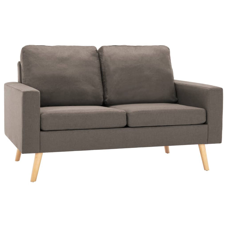Tweezitsbank stof taupe