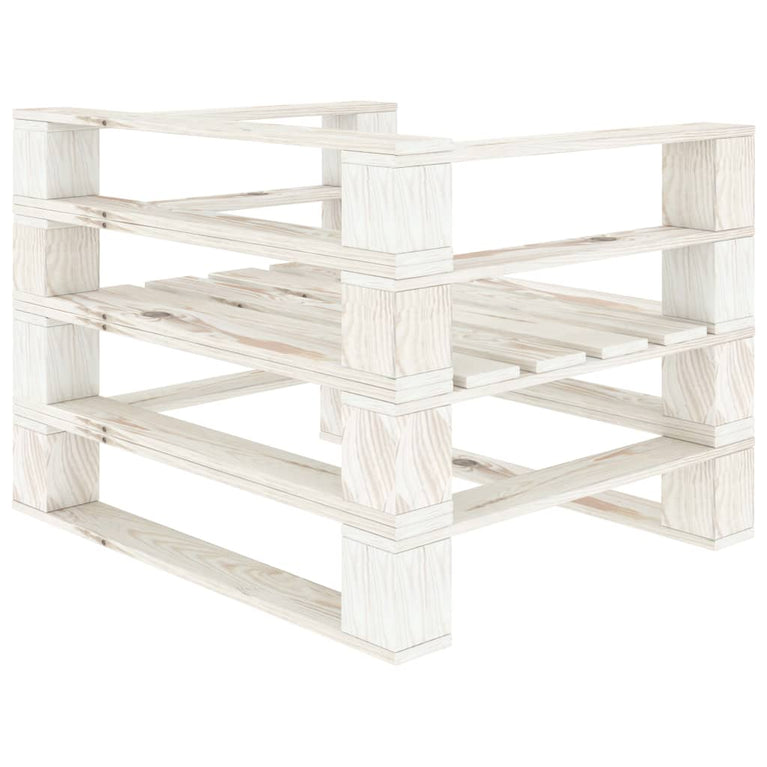 6-delige Loungeset pallet hout wit