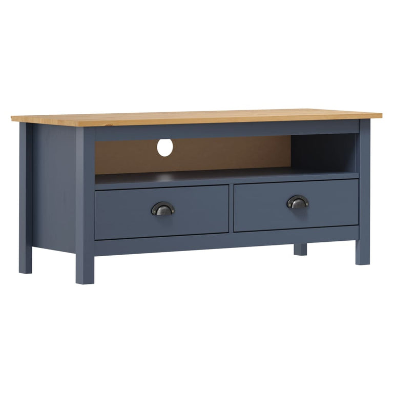 Tv-meubel Hill 110x40x47 cm massief grenenhout grijs MeubelReus