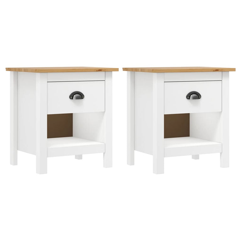 Nachtkastjes 2 st Hill Range 46x35x49,5 cm massief grenenhout MeubelReus