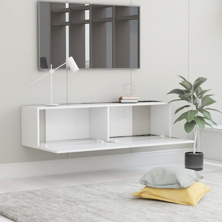 Tv-meubel 120x30x30 cm spaanplaat wit MeubelReus