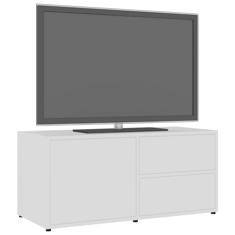 Tv-meubel 80x34x36 cm bewerkt hout wit MeubelReus