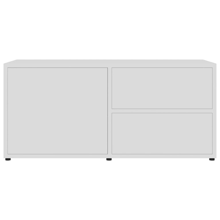 Tv-meubel 80x34x36 cm bewerkt hout wit MeubelReus