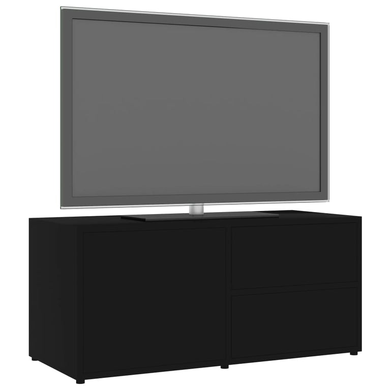 Tv-meubel 80x34x36 cm spaanplaat zwart MeubelReus