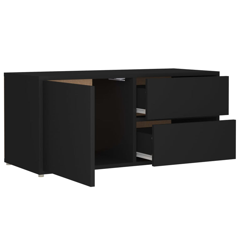 Tv-meubel 80x34x36 cm spaanplaat zwart MeubelReus