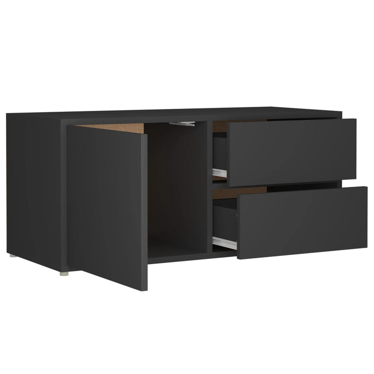 Tv-meubel 80x34x36 cm spaanplaat grijs